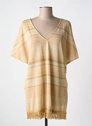 Tunică mâneci scurte bej PILYQ femeie