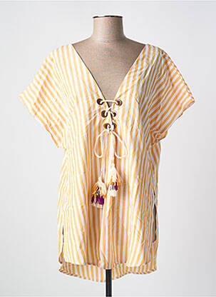 Tunică mâneci scurte galben MILONGA femeie