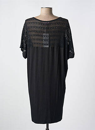 Rochie midi mâneci scurte mâneci scurte negru MIRADONNA femeie