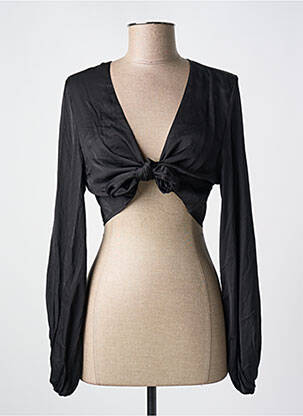 Bolero efect material satinat negru PILYQ femeie