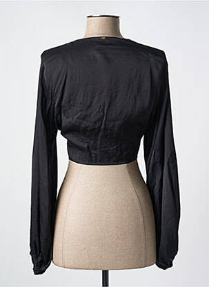 Bolero efect material satinat negru PILYQ femeie
