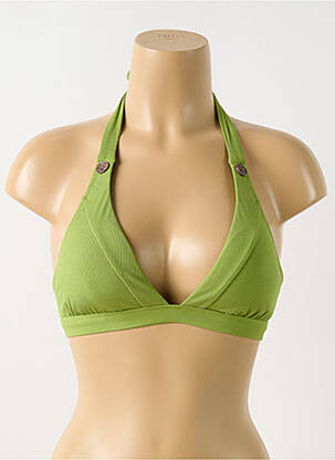 Sutien de costum de baie top triunghiuri top triunghiuri verde CYELL femeie