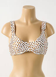 Sutien de costum de baie sutien cupe întregi cu decolteu înalt sutien cupe întregi cu decolteu înalt bej CYELL femme