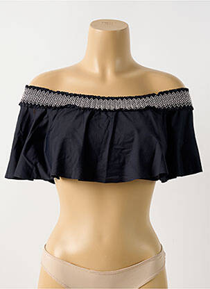 Sutien de costum de baie elasticitate sutien cu susținere înaltă și burete detașabil negru MILONGA femeie
