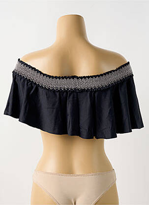 Sutien de costum de baie elasticitate sutien cu susținere înaltă și burete detașabil negru MILONGA femeie