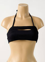 Sutien de costum de baie elasticitate top bentiță negru PILYQ femme