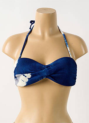 Sutien de costum de baie elasticitate top sutien modelat albastru PILYQ femeie