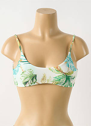 Sutien de costum de baie elasticitate top sutien tip racerback verde PILYQ femeie
