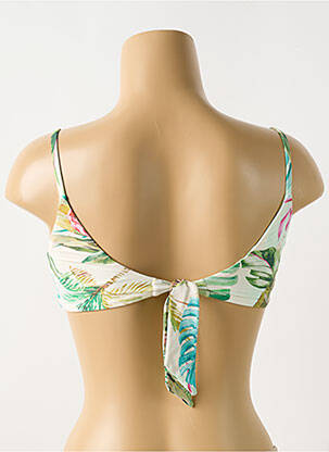 Sutien de costum de baie elasticitate top sutien tip racerback verde PILYQ femeie