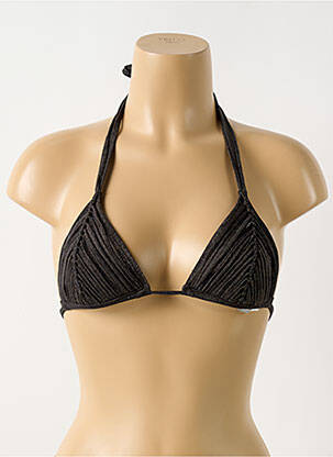 Sutien de costum de baie elasticitate sutien cu susținere înaltă și burete detașabil negru PILYQ femeie