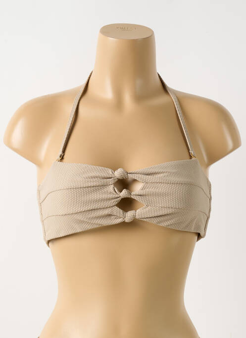 Sutien de costum de baie elasticitate top bentiță maro PILYQ femme