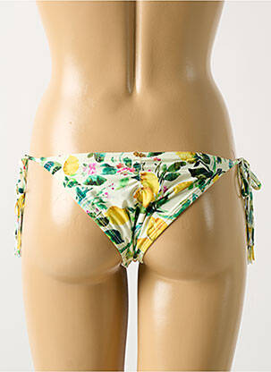 Chiloți de baie imprimeu floral bikini verde PILYQ femeie