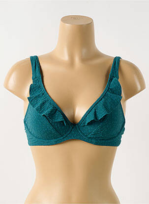 Sutien de costum de baie elasticitate sutien cupe întregi cu decolteu înalt verde CYELL femeie