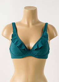 Sutien de costum de baie elasticitate sutien cupe întregi cu decolteu înalt verde CYELL femme