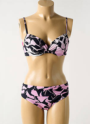 Costum de baie din două piese elasticitate top sutien modelat roz MIRADONNA femeie