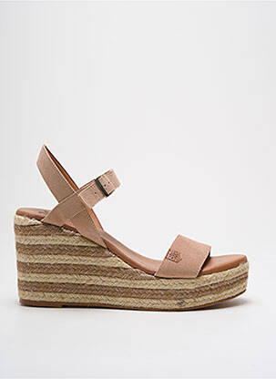 Espadrile nubuc toc de 7 la 9 cm roz POPA femeie