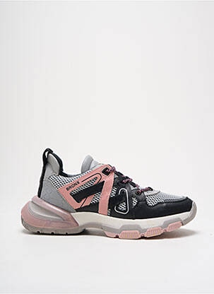 Adidași material neted toc de 4 la 6 cm roz BRONX femeie