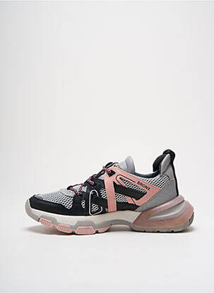 Adidași material neted toc de 4 la 6 cm roz BRONX femeie