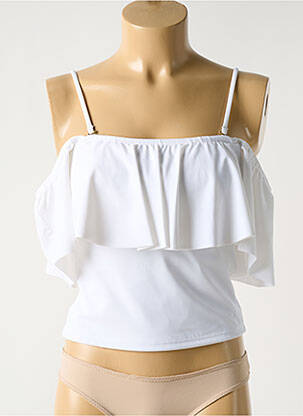 Top de baie efect material satinat alb PHAX femeie