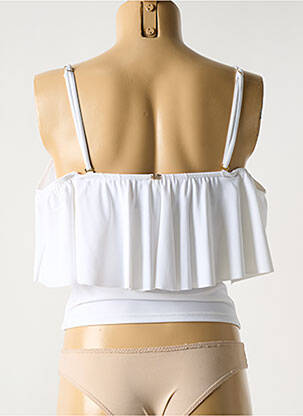 Top de baie efect material satinat alb PHAX femeie