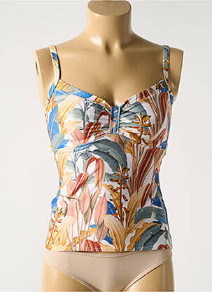 Top de baie imprimeu tie and dye bej CYELL femeie