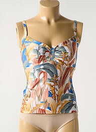 Top de baie imprimeu tie and dye bej CYELL femme