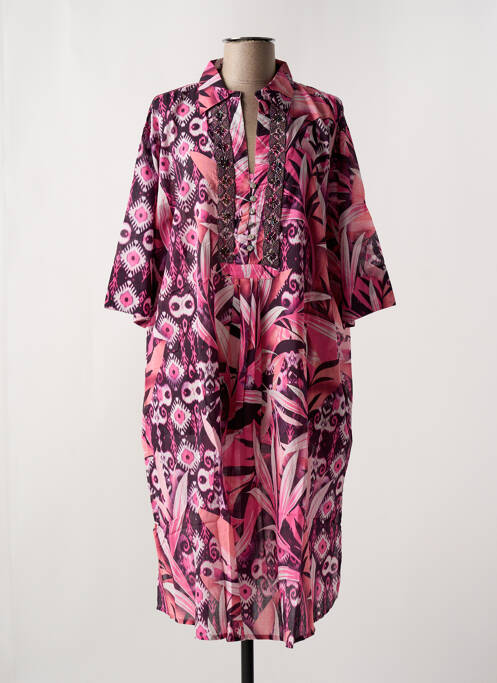 Rochie de plajă roz MIRADONNA femeie