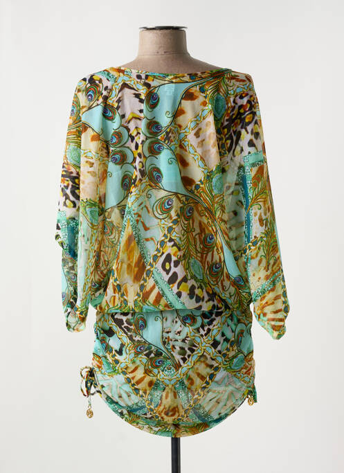 Rochie de plajă mâneci 3/4 albastru LULI FAMA femme