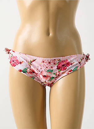 Chiloți de baie imprimeu floral bikini roz MILONGA femeie