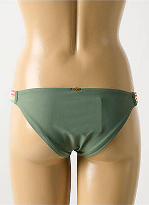 Chiloți de baie efect material satinat bikini verde LULI FAMA femeie