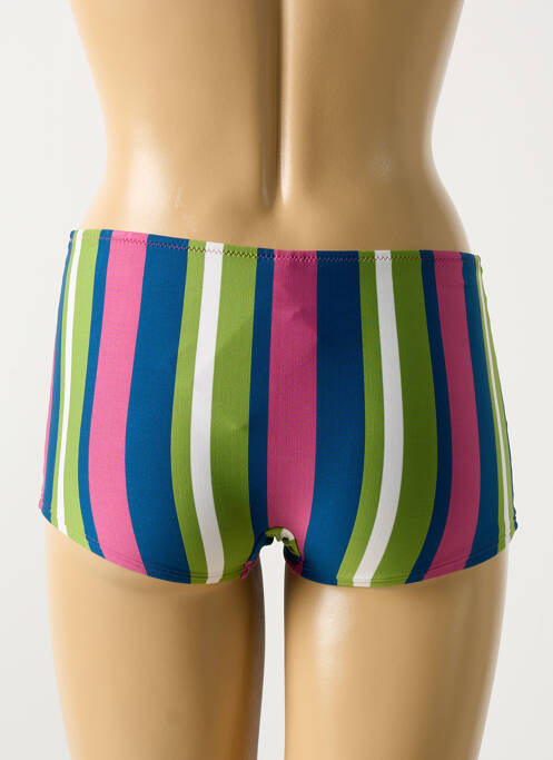 Chiloți de baie imprimeu dungi chilot scurt verde CYELL femme