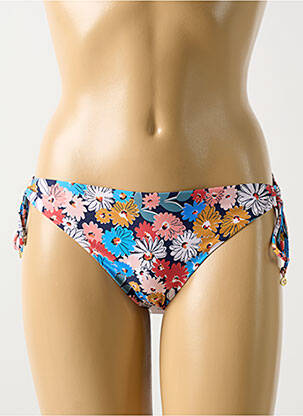 Chiloți de baie imprimeu floral bikini albastru CYELL femeie
