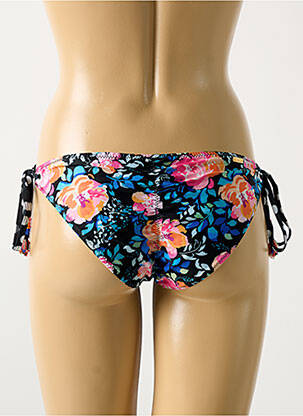 Chiloți de baie imprimeu floral bikini negru MILONGA femeie