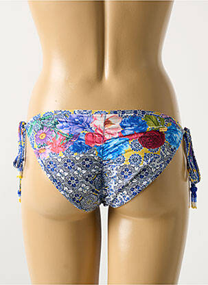 Chiloți de baie imprimeu floral bikini albastru MILONGA femeie