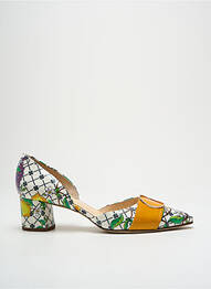 Pantofi cu toc țesătură satinată toc de 4 la 6 cm verde HOGL femme
