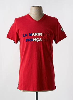 Tricou roșu LA MARINIÈRE FRANÇAISE bărbat