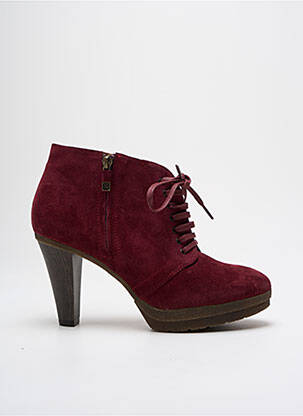 Botine/ghete țesătură satinată toc plat până la 3 cm violet GADEA femeie