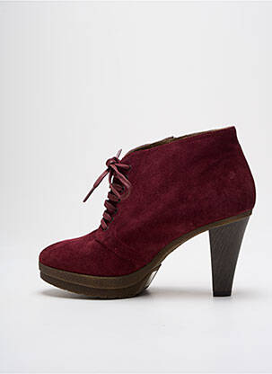 Botine/ghete țesătură satinată toc plat până la 3 cm violet GADEA femeie