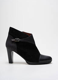 Botine/ghete țesătură satinată toc de 7 la 9 cm negru HISPANITAS femme