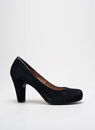 Pantofi cu toc nubuc toc de 7 la 9 cm negru GADEA femme