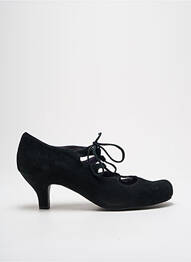 Pantofi cu toc nubuc toc de 4 la 6 cm negru COULEUR POURPRE femeie