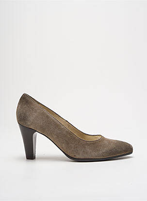 Pantofi cu toc nubuc toc de 7 la 9 cm maro ALAIN BASTIANI femeie