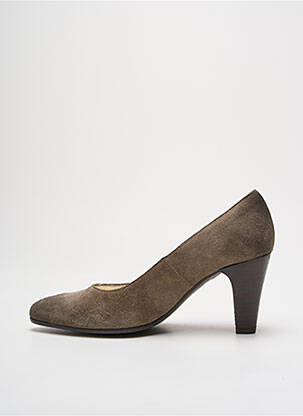 Pantofi cu toc nubuc toc de 7 la 9 cm maro ALAIN BASTIANI femeie