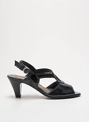 Sandale/pantofi decupați material neted toc de 4 la 6 cm negru GABOR femeie