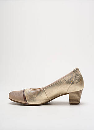 Pantofi cu toc țesătură satinată toc de 4 la 6 cm auriu GABOR femeie
