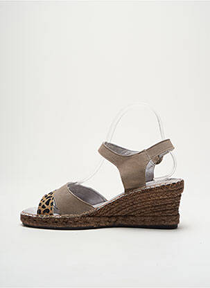 Espadrile nubuc toc de 4 la 6 cm gri BRUMA femeie