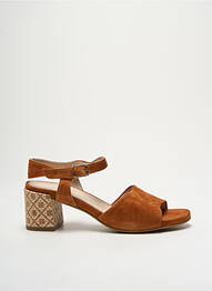 Sandale/pantofi decupați toc pătrat toc de 4 la 6 cm maro MODA DI FAUSTO femme