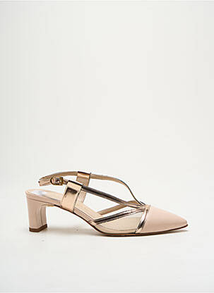 Sandale/pantofi decupați material neted toc de 4 la 6 cm roz MODA DI FAUSTO femeie