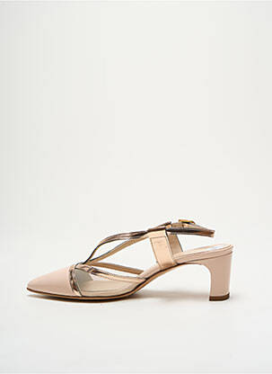 Sandale/pantofi decupați material neted toc de 4 la 6 cm roz MODA DI FAUSTO femeie