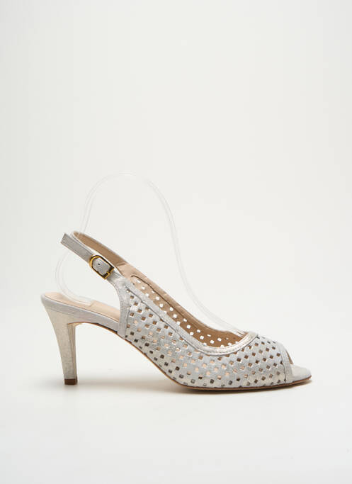 Sandale/Pantofi decupați argintiu MODA DI FAUSTO femeie